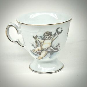 Trisa Porcelain Demitasse Teacup Cherubs Vintage
